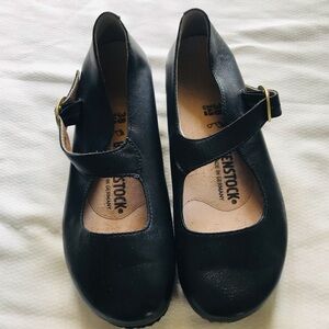 Birkenstock Tracy Black Mary Jane Shoes Size 38 Regular/Wide NWOT